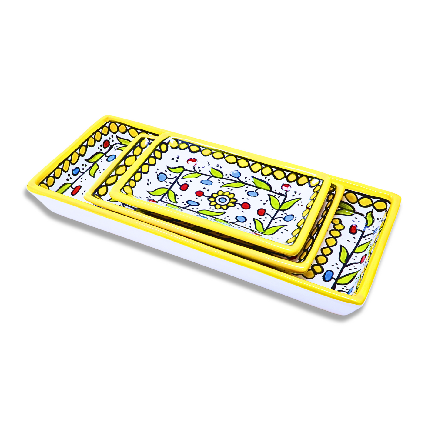 Handmade Ceramic Serving Plate, Rectangle, 21x11 cm