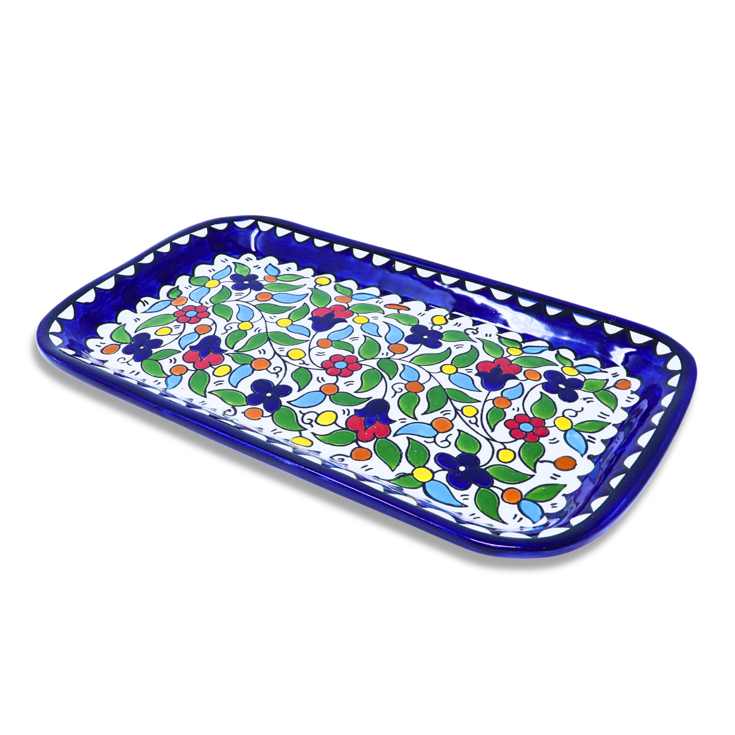 Handmade Ceramic Serving Platter, Rectangle, 33x19 cm