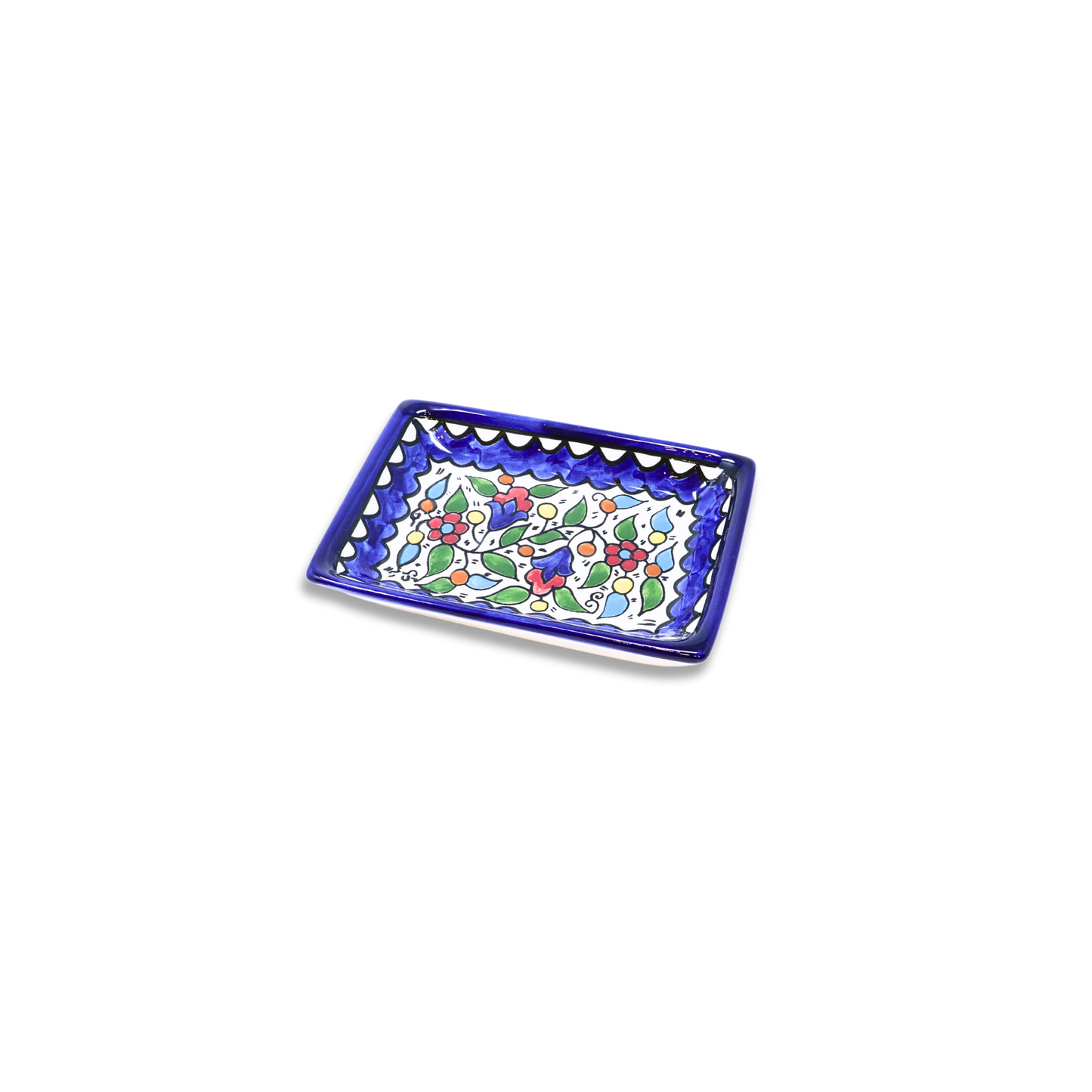 Handmade Ceramic Serving Plate, Rectangle, 14.5x10.5 cm