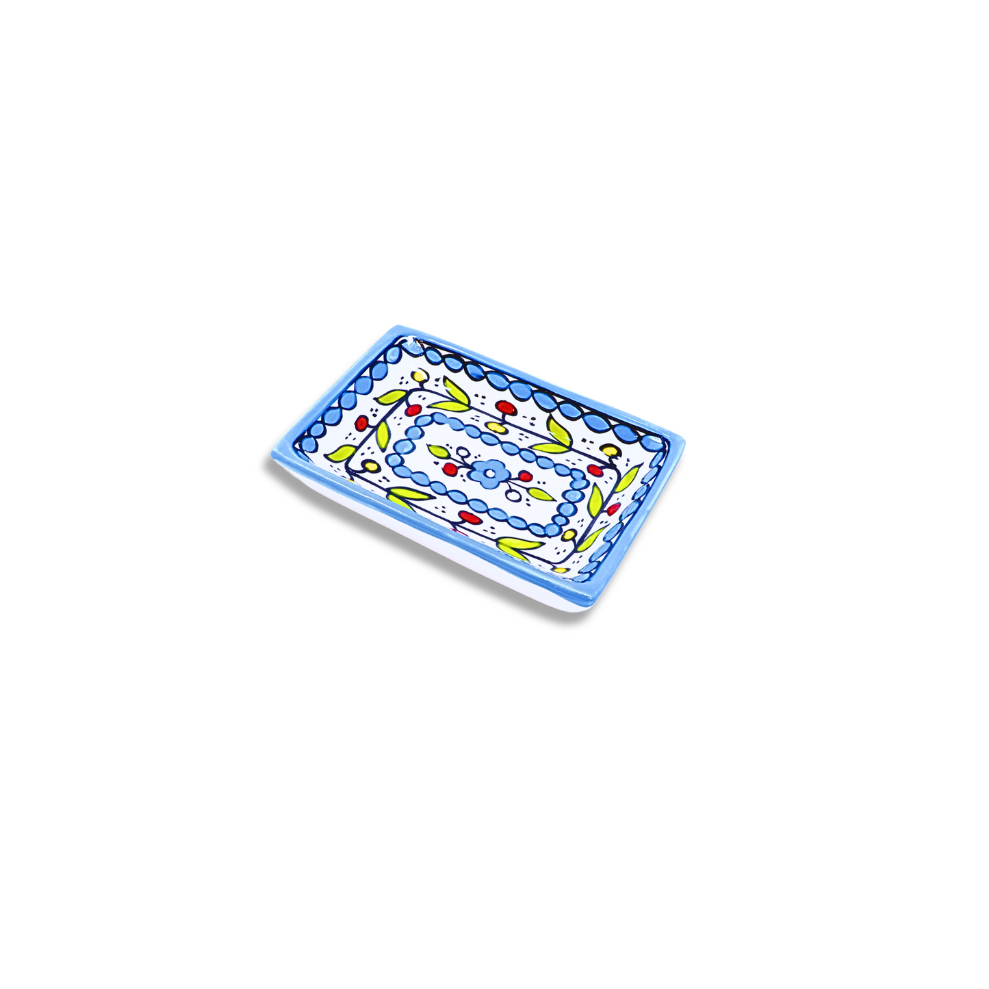 Handmade Ceramic Serving Plate, Rectangle, 14.5x10.5 cm
