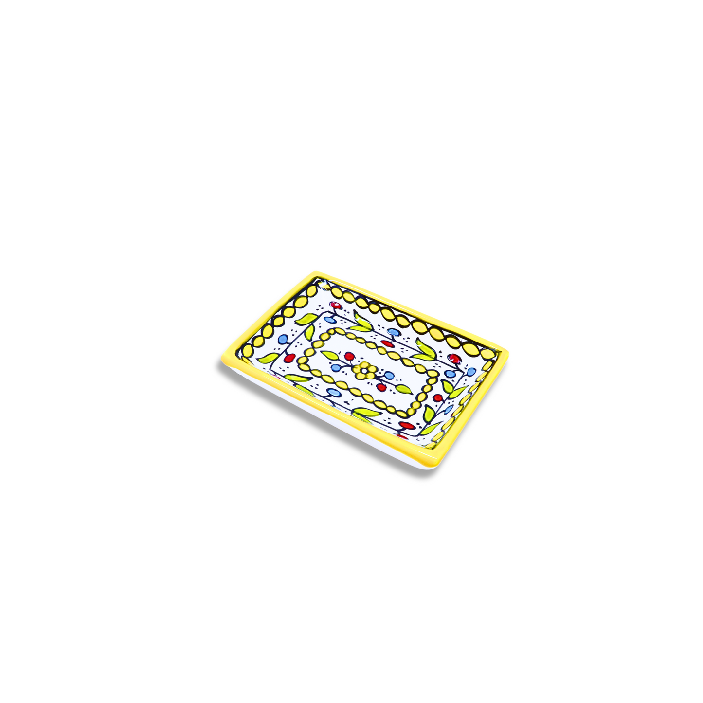 Handmade Ceramic Serving Plate, Rectangle, 14.5x10.5 cm