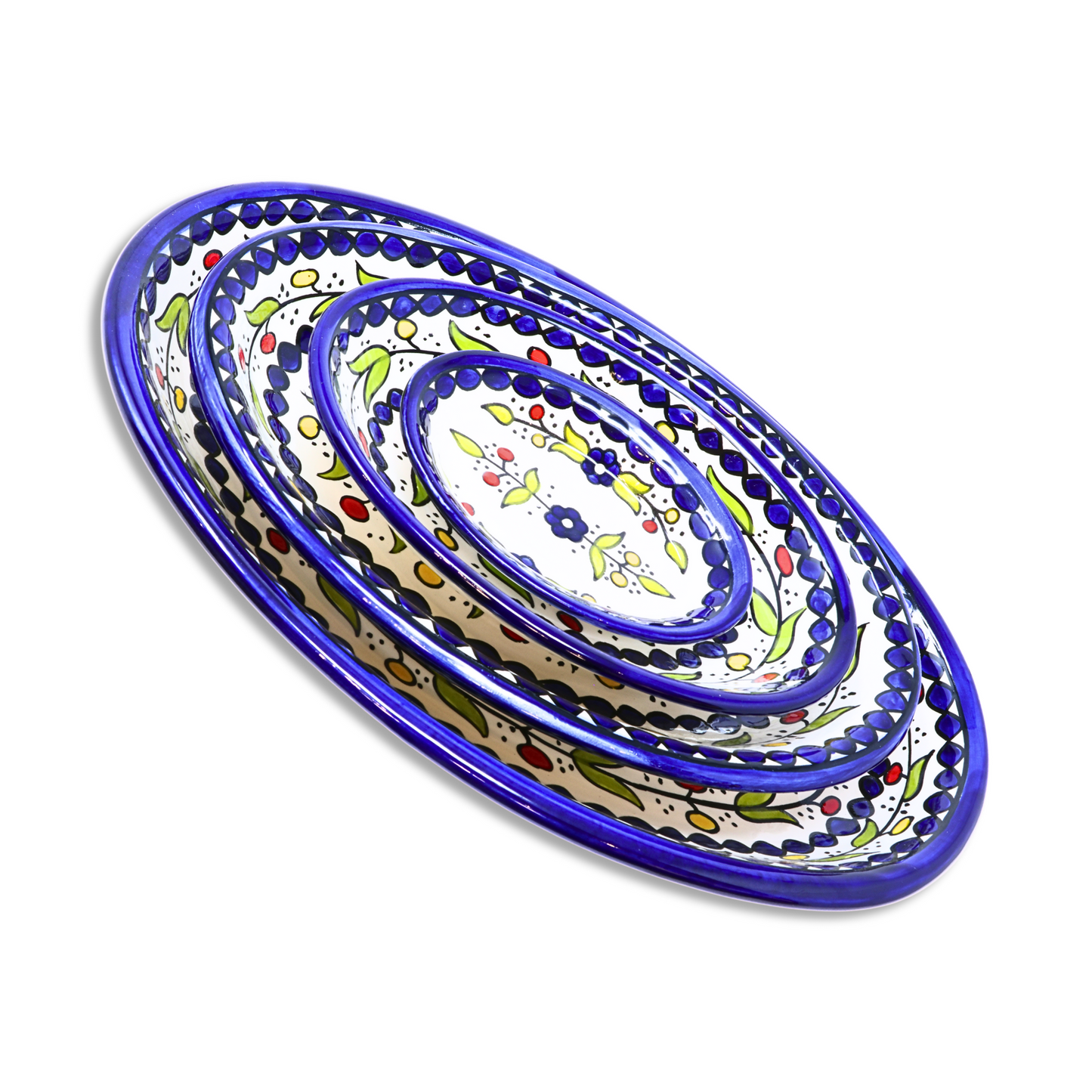Handmade Ceramic Serving Platter, Oval, 31x22 cm