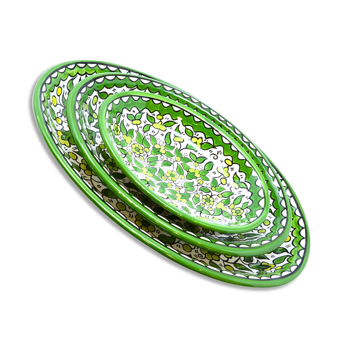 Handmade Ceramic Serving Platter, Oval, 31x22 cm