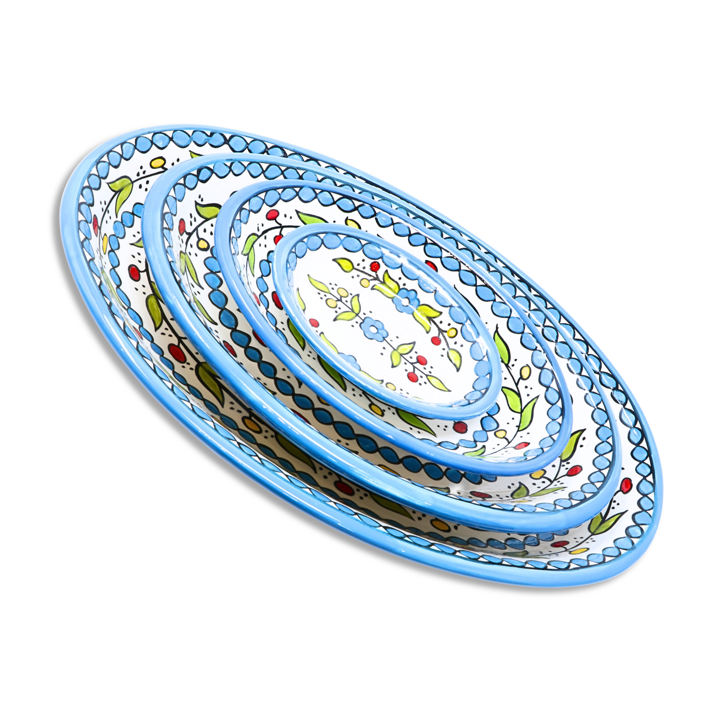 Handmade Ceramic Serving Platter, Oval, 31x22 cm