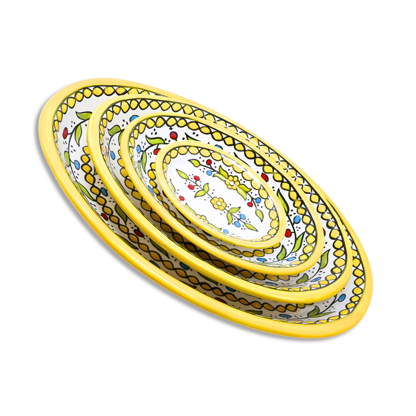 Handmade Ceramic Large Serving Platter, Oval, 40x27 cm