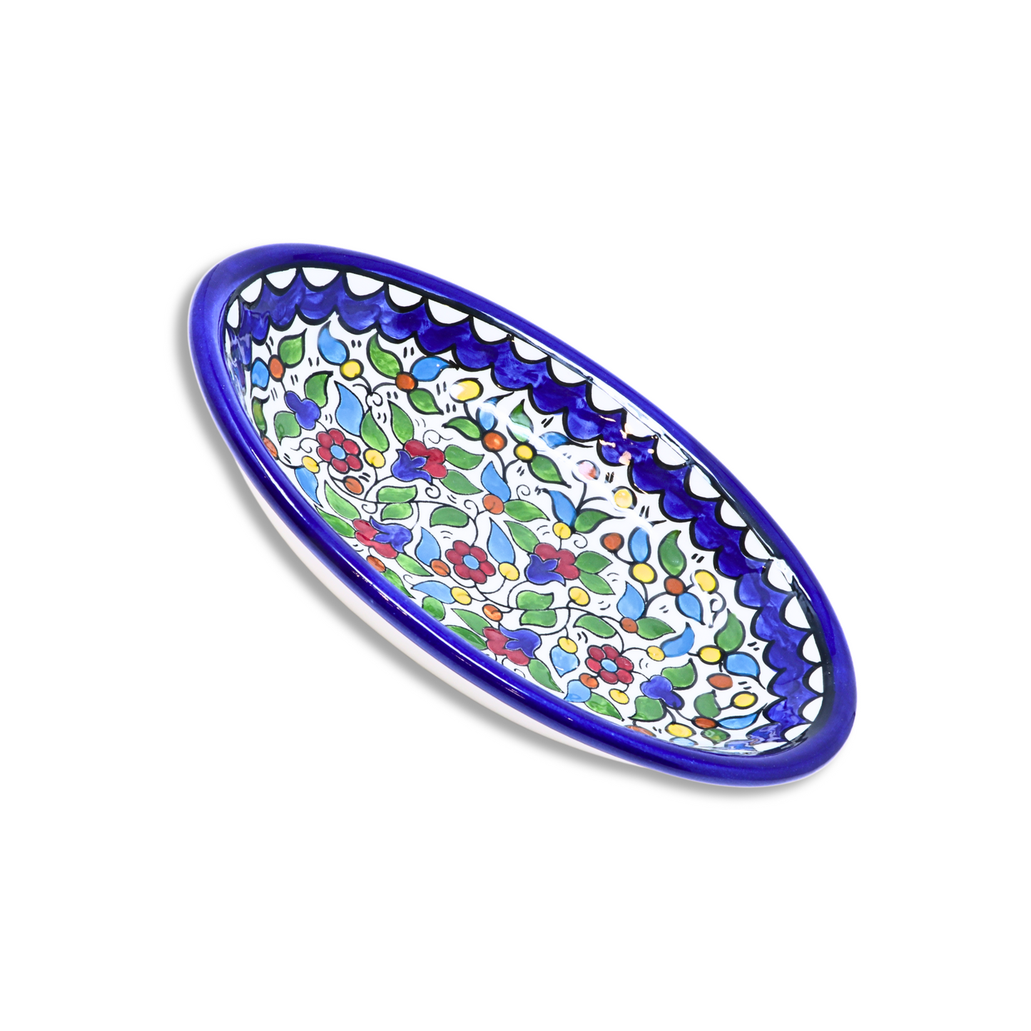 Handmade Ceramic Serving Platter, Oval, 23x16 cm