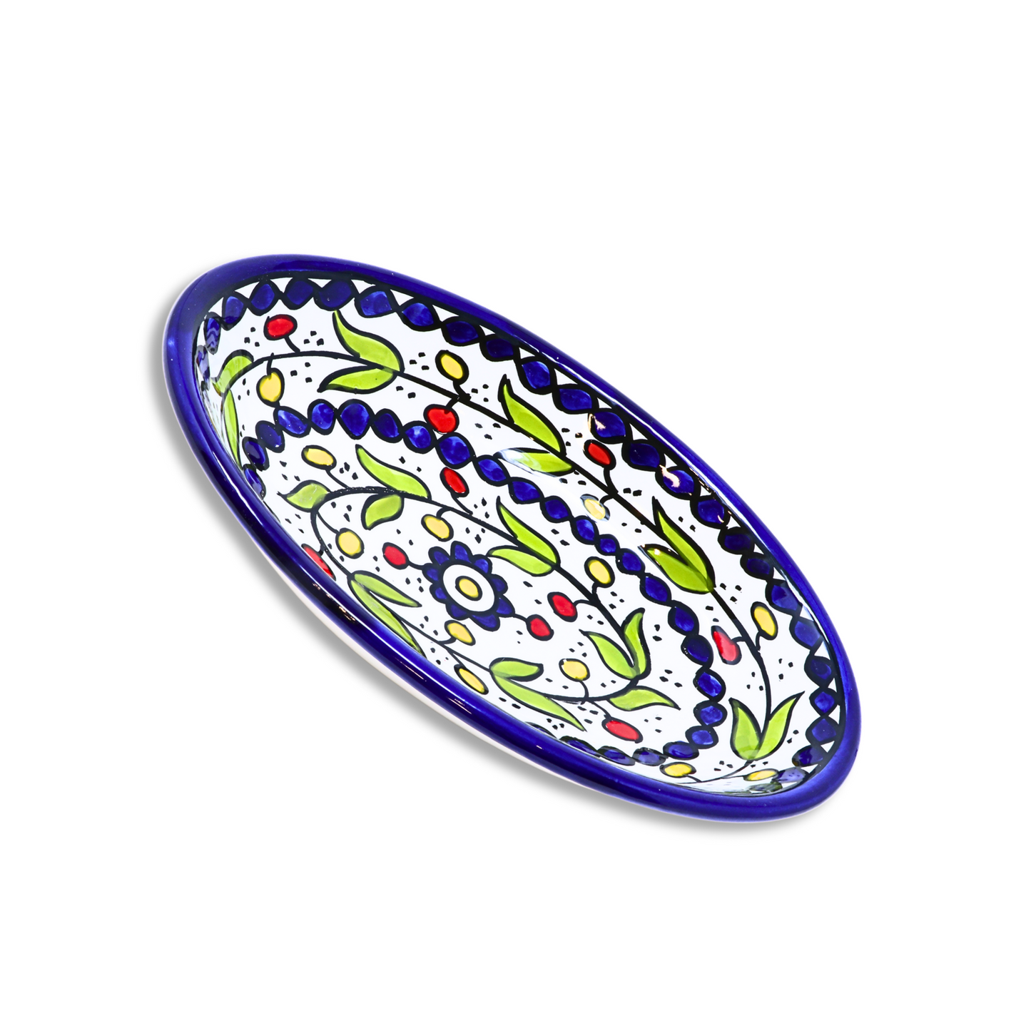Handmade Ceramic Serving Platter, Oval, 23x16 cm