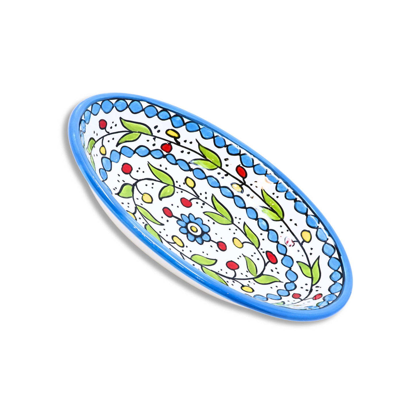 Handmade Ceramic Serving Platter, Oval, 23x16 cm