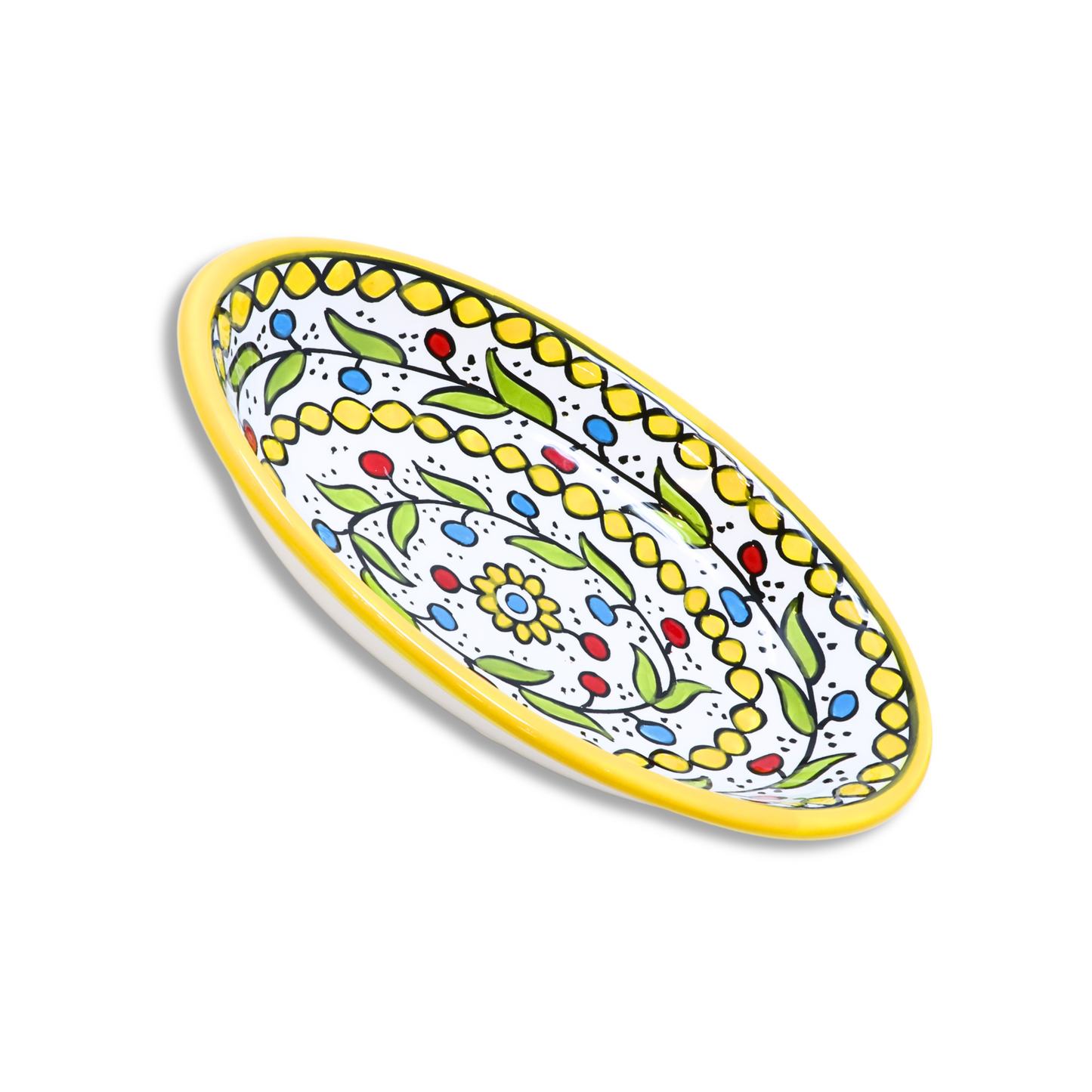 Handmade Ceramic Serving Platter, Oval, 23x16 cm