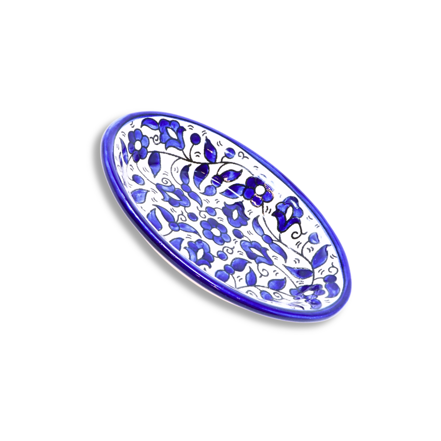 Handmade Ceramic Serving Plate, Oval, 14.5x10.5 cm