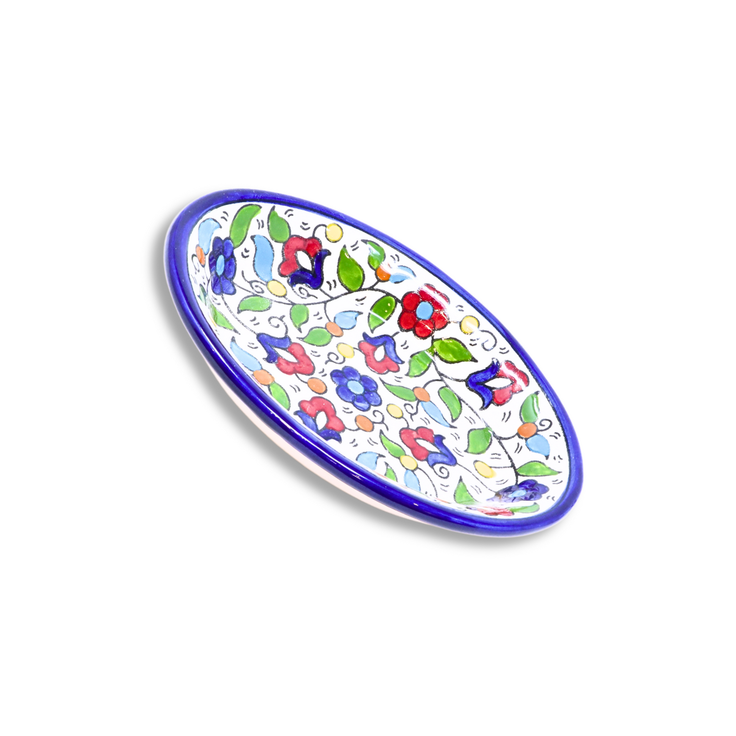 Handmade Ceramic Serving Plate, Oval, 14.5x10.5 cm