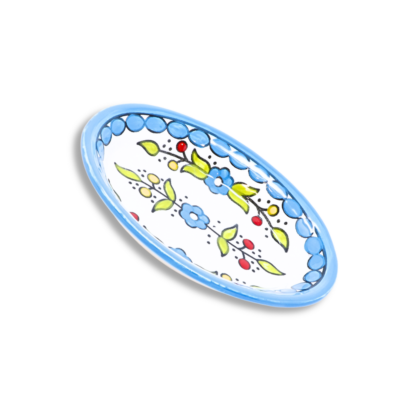 Handmade Ceramic Serving Plate, Oval, 14.5x10.5 cm