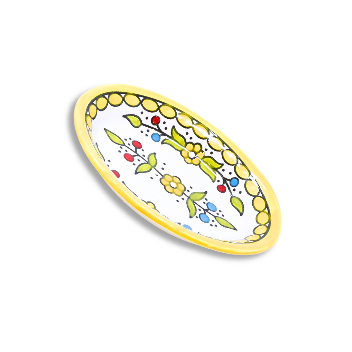 Handmade Ceramic Serving Plate, Oval, 14.5x10.5 cm