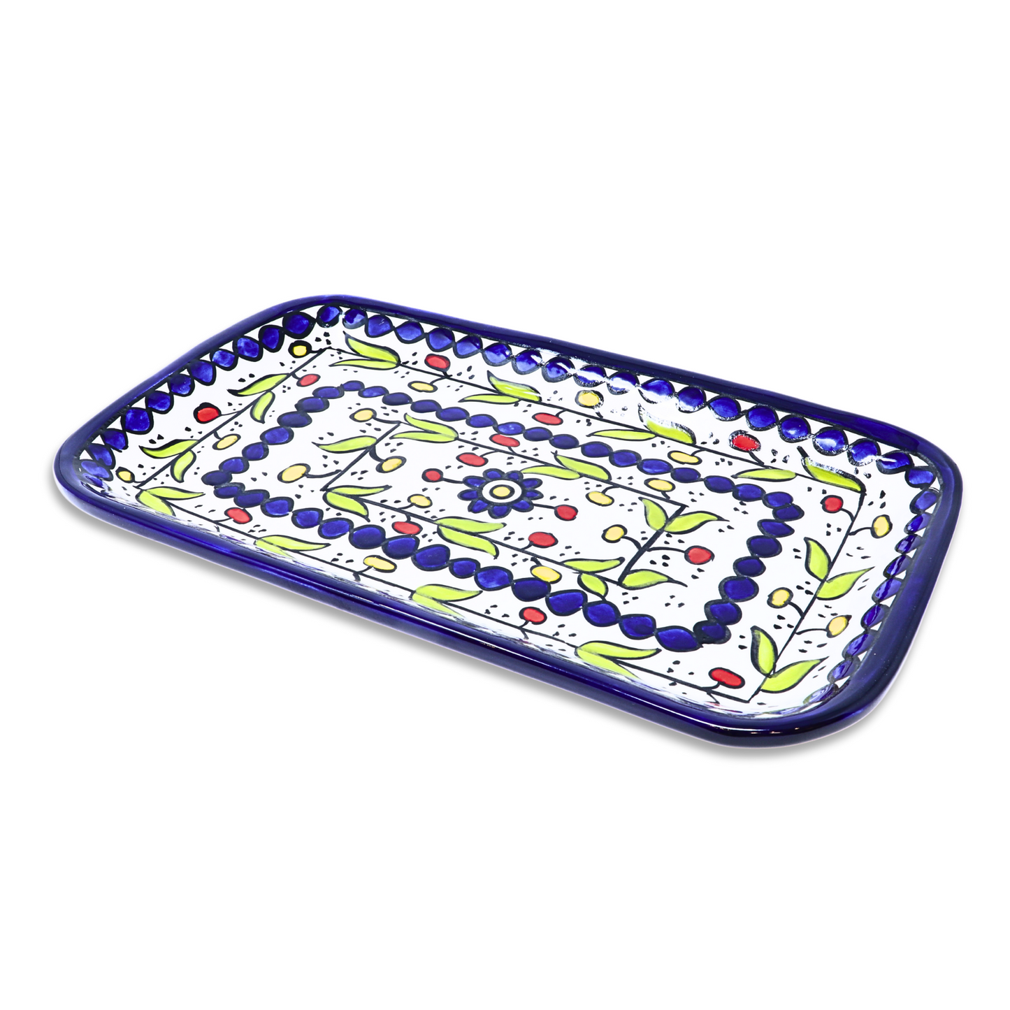 Handmade Ceramic Serving Platter, Rectangle, 33x19 cm