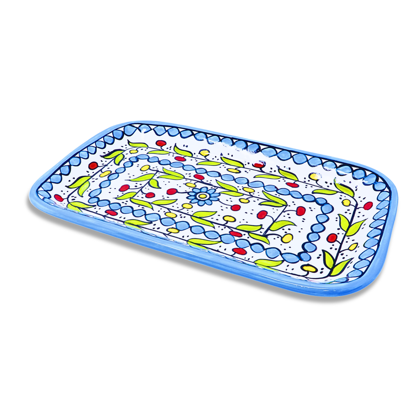 Handmade Ceramic Serving Platter, Rectangle, 33x19 cm