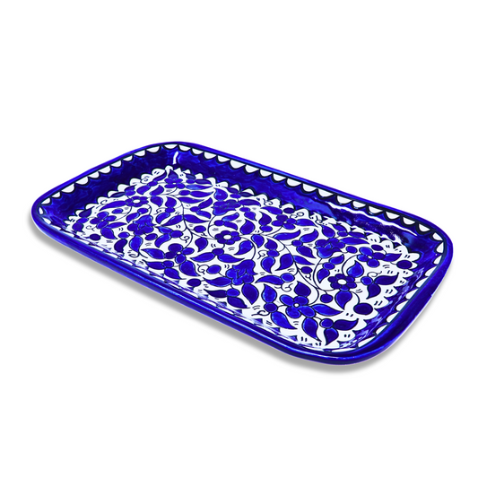 Handmade Ceramic Serving Platter, Rectangle, 33x19 cm
