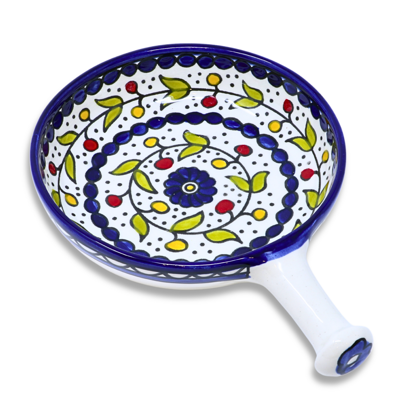 Handmade Ceramic Pan-Shaped Serving Plate 15 cm