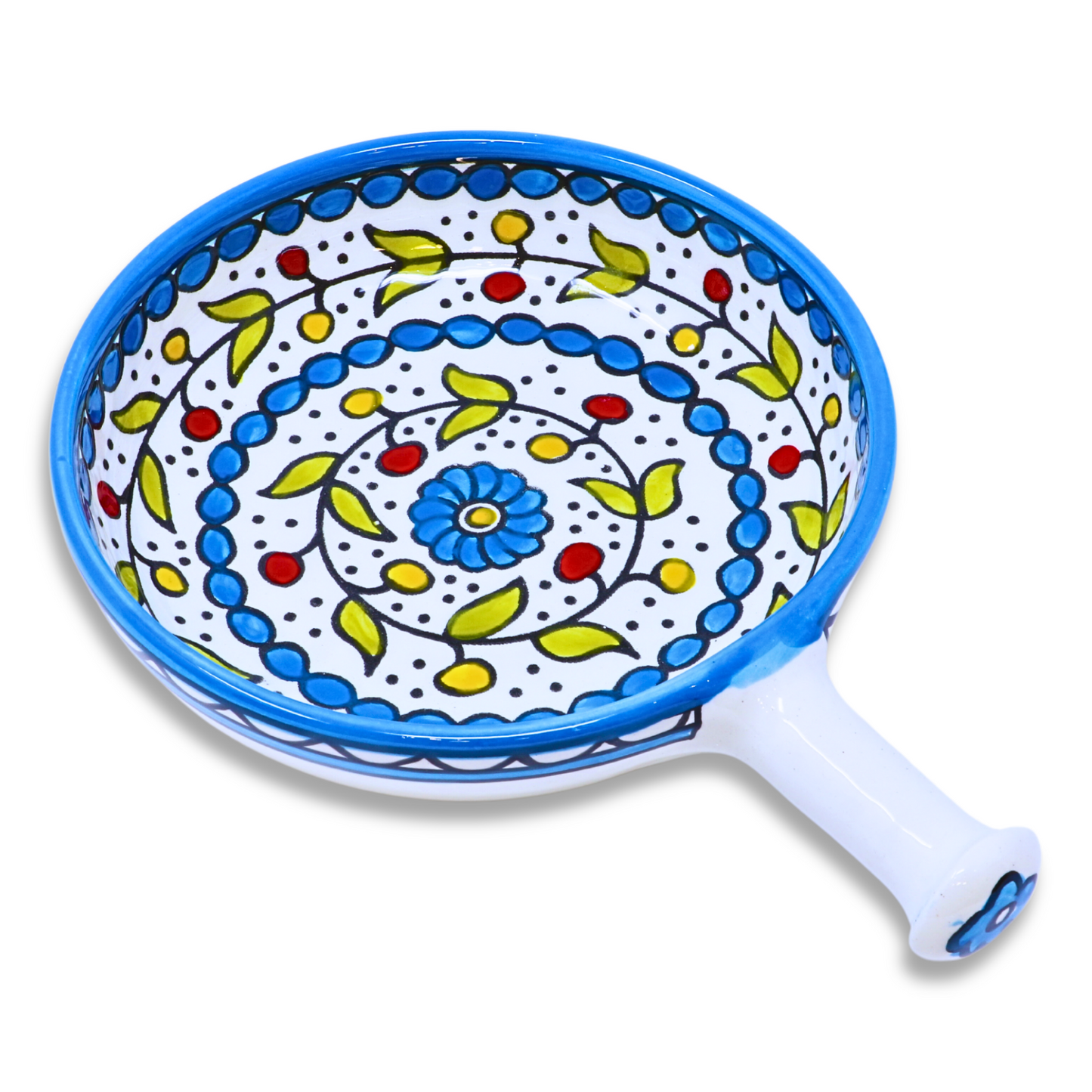 Handmade Ceramic Pan-Shaped Serving Plate 15 cm