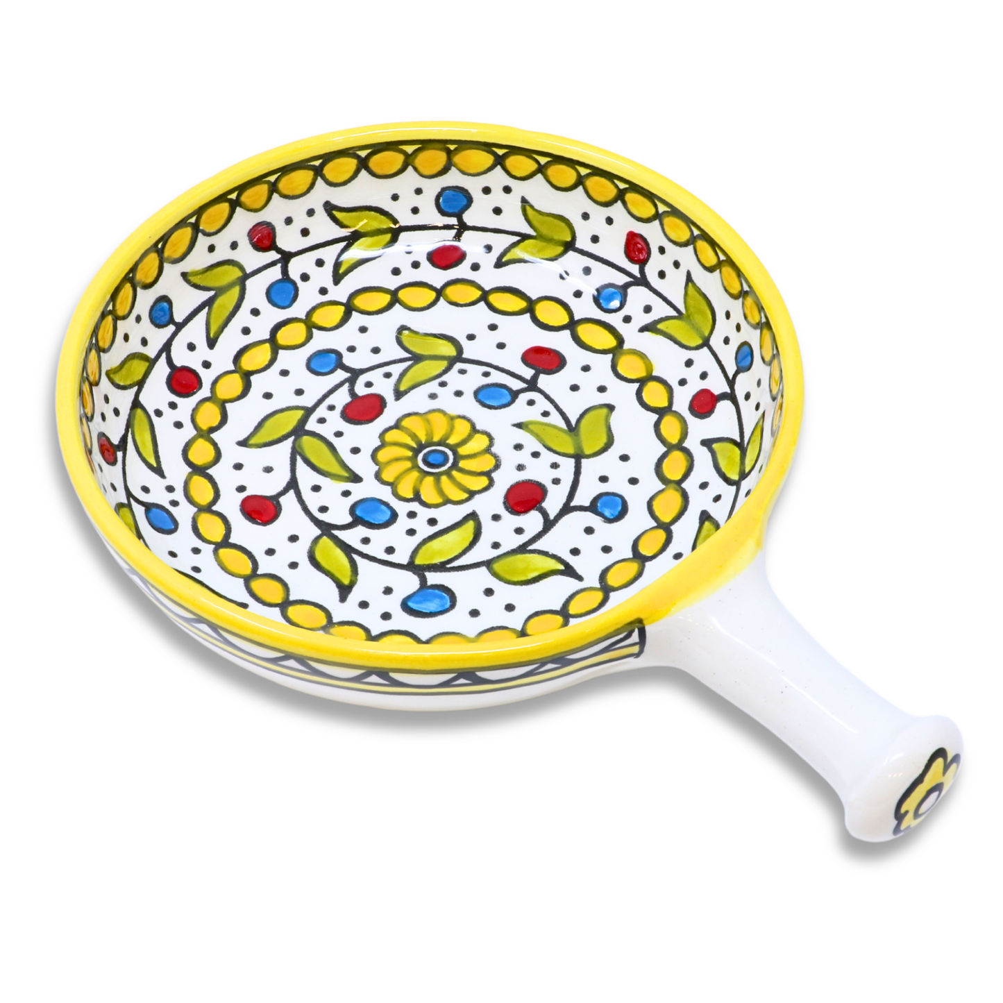 Handmade Ceramic Pan-Shaped Serving Plate 15 cm