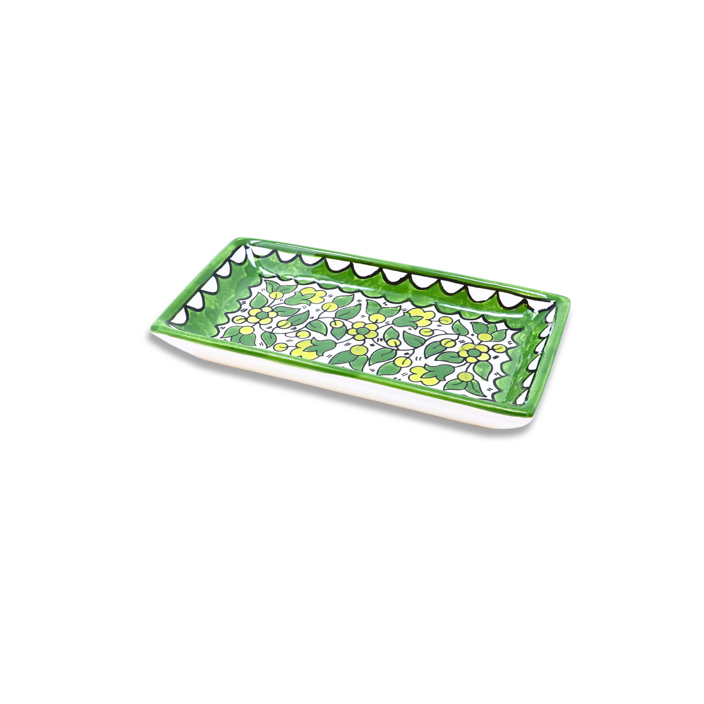 Handmade Ceramic Serving Plate, Rectangle, 21x11 cm