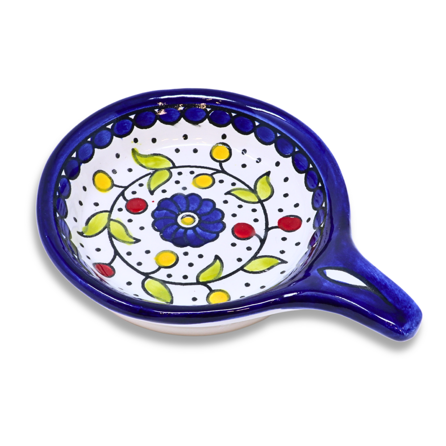 Handmade Ceramic Small Pan-Shaped Serving Plate 13 cm