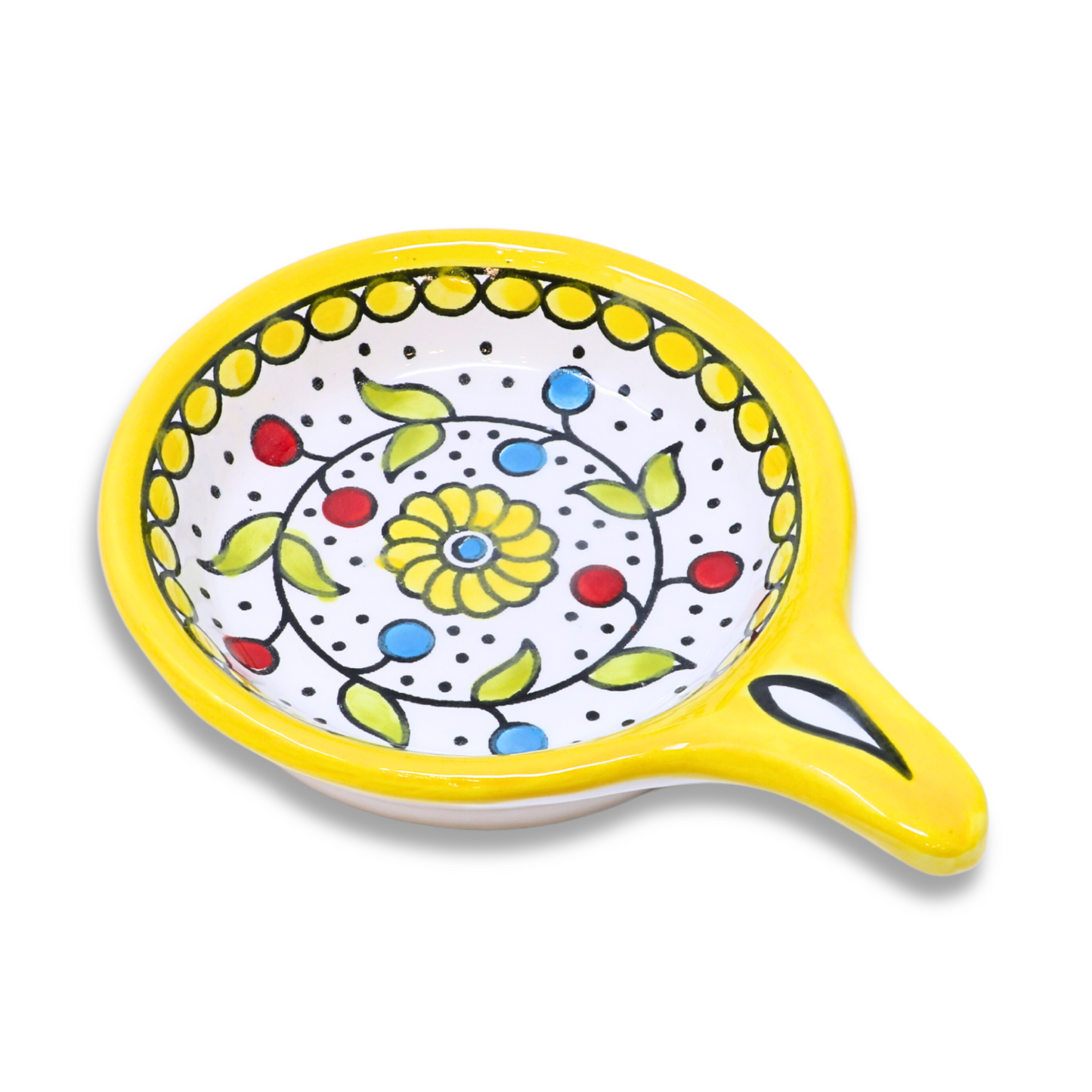 Handmade Ceramic Small Pan-Shaped Serving Plate 13 cm