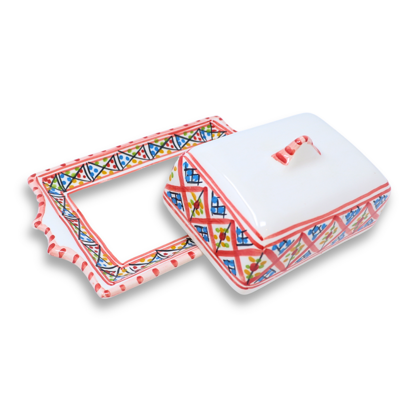 Handmade Ceramic Butter Dish, 19 cm