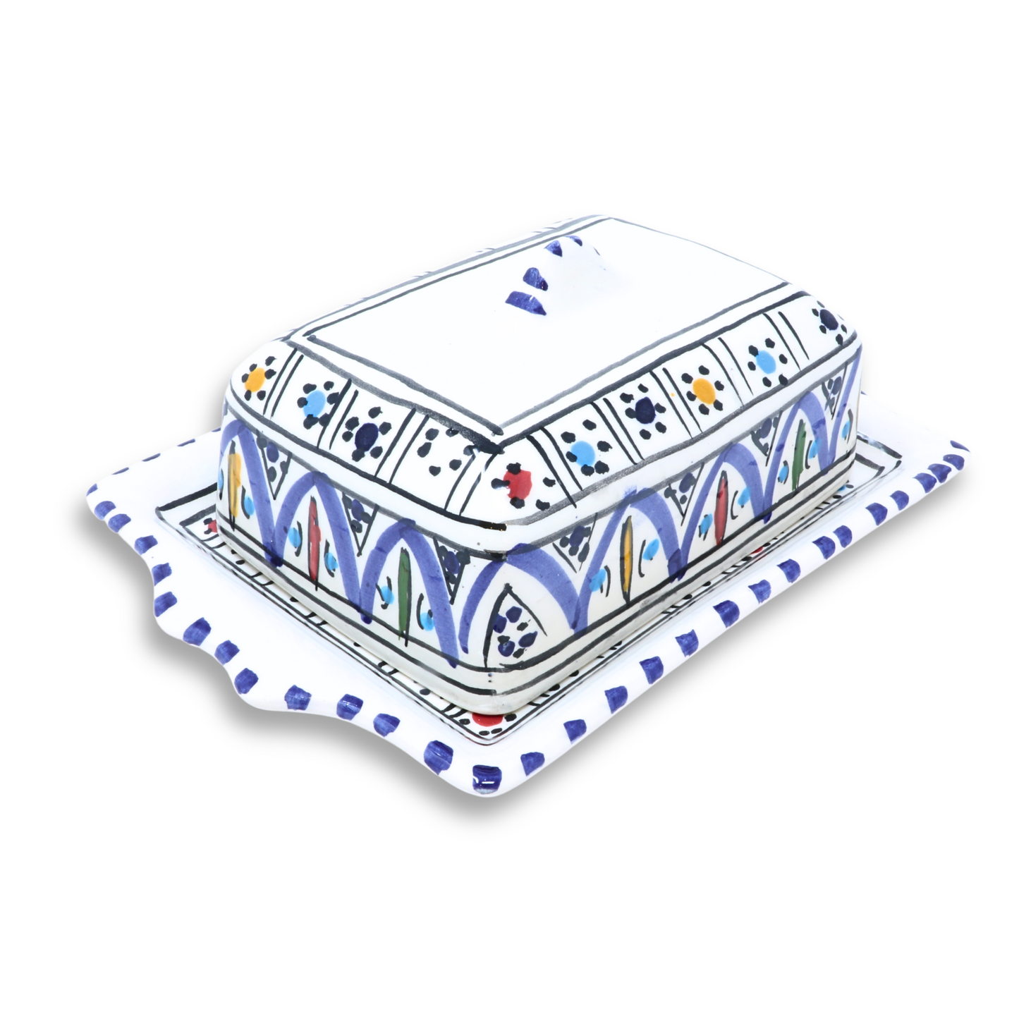 Handmade Ceramic Butter Dish, 19 cm