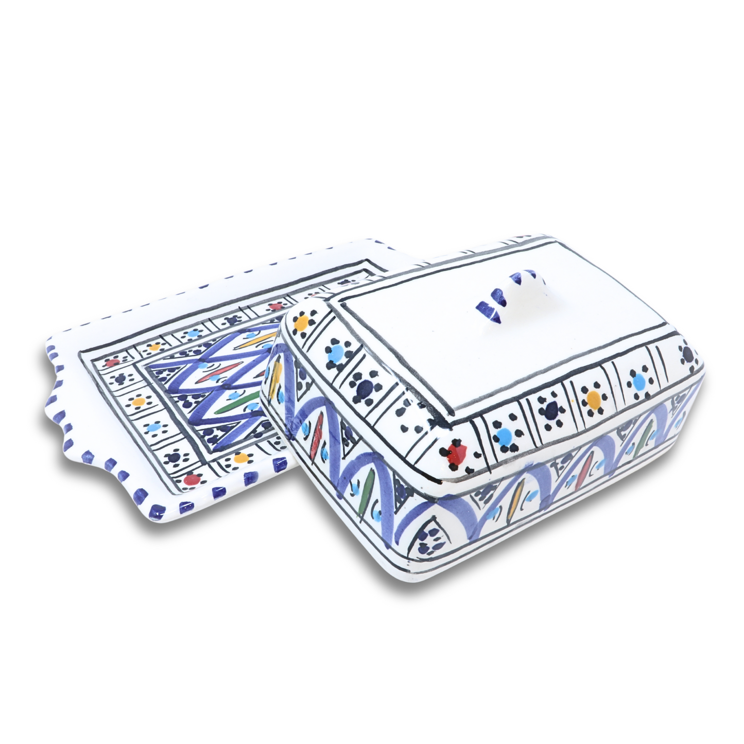 Handmade Ceramic Butter Dish, 19 cm