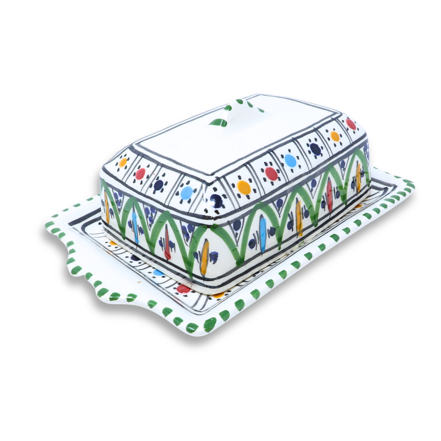 Handmade Ceramic Butter Dish, 19 cm