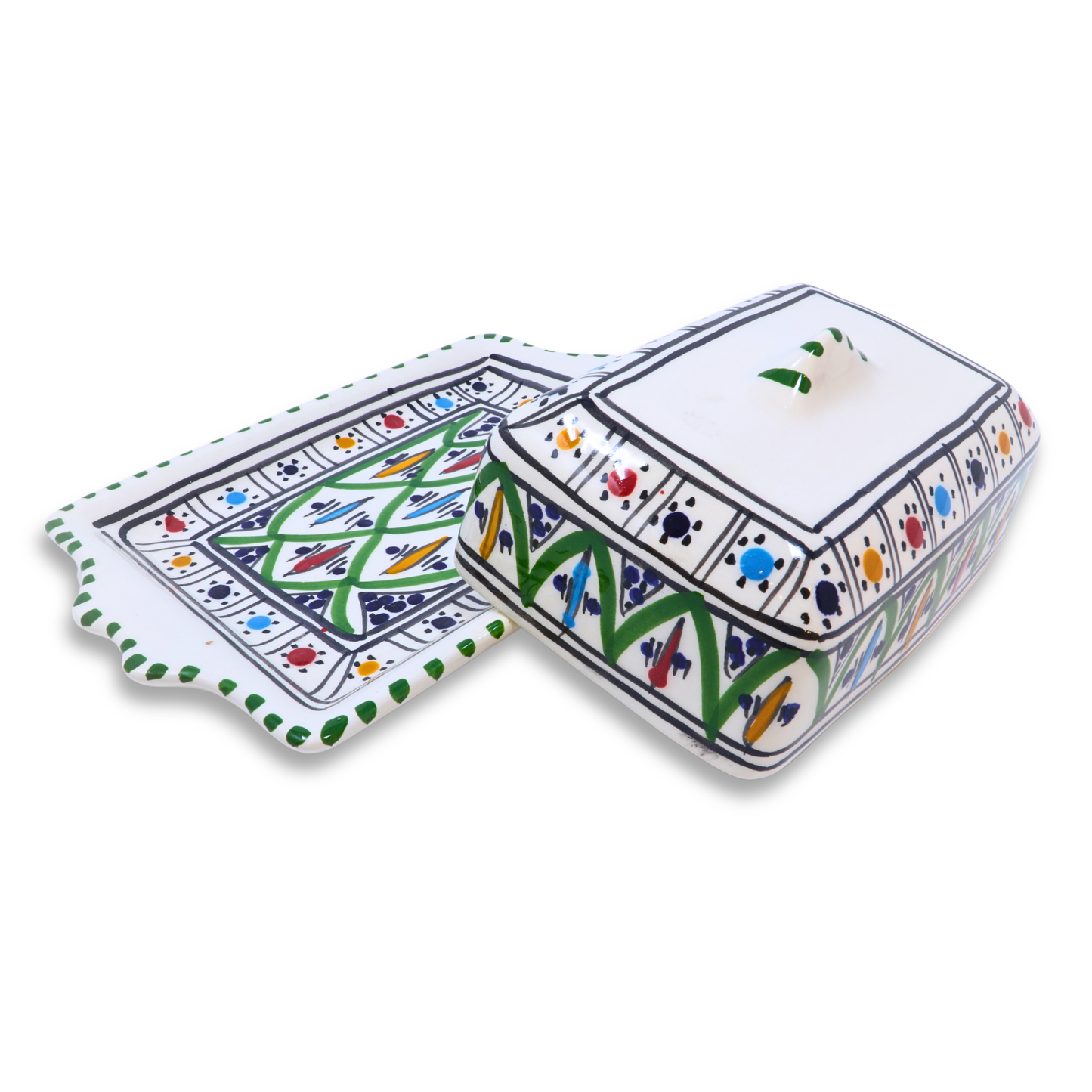 Handmade Ceramic Butter Dish, 19 cm