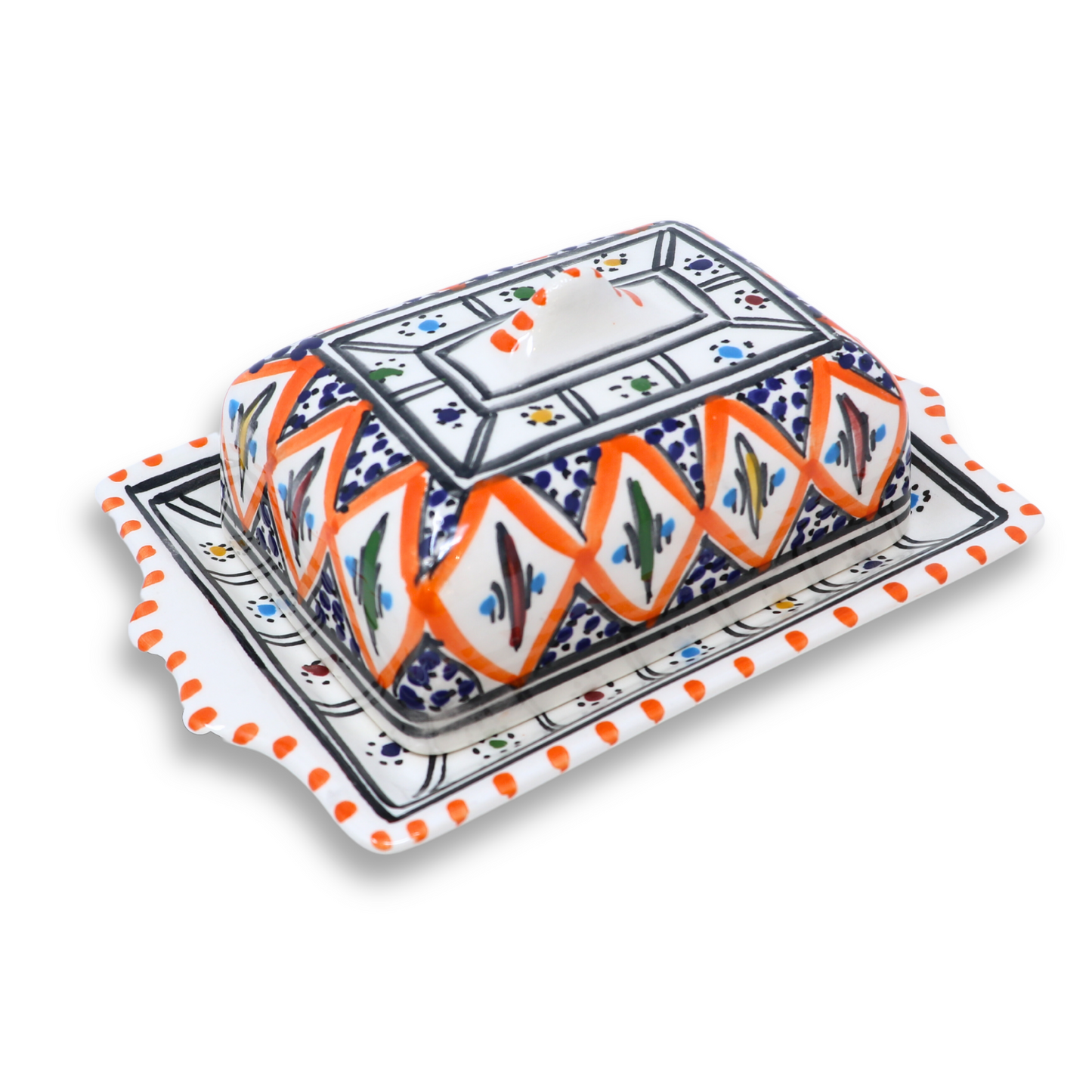 Handmade Ceramic Butter Dish, 19 cm