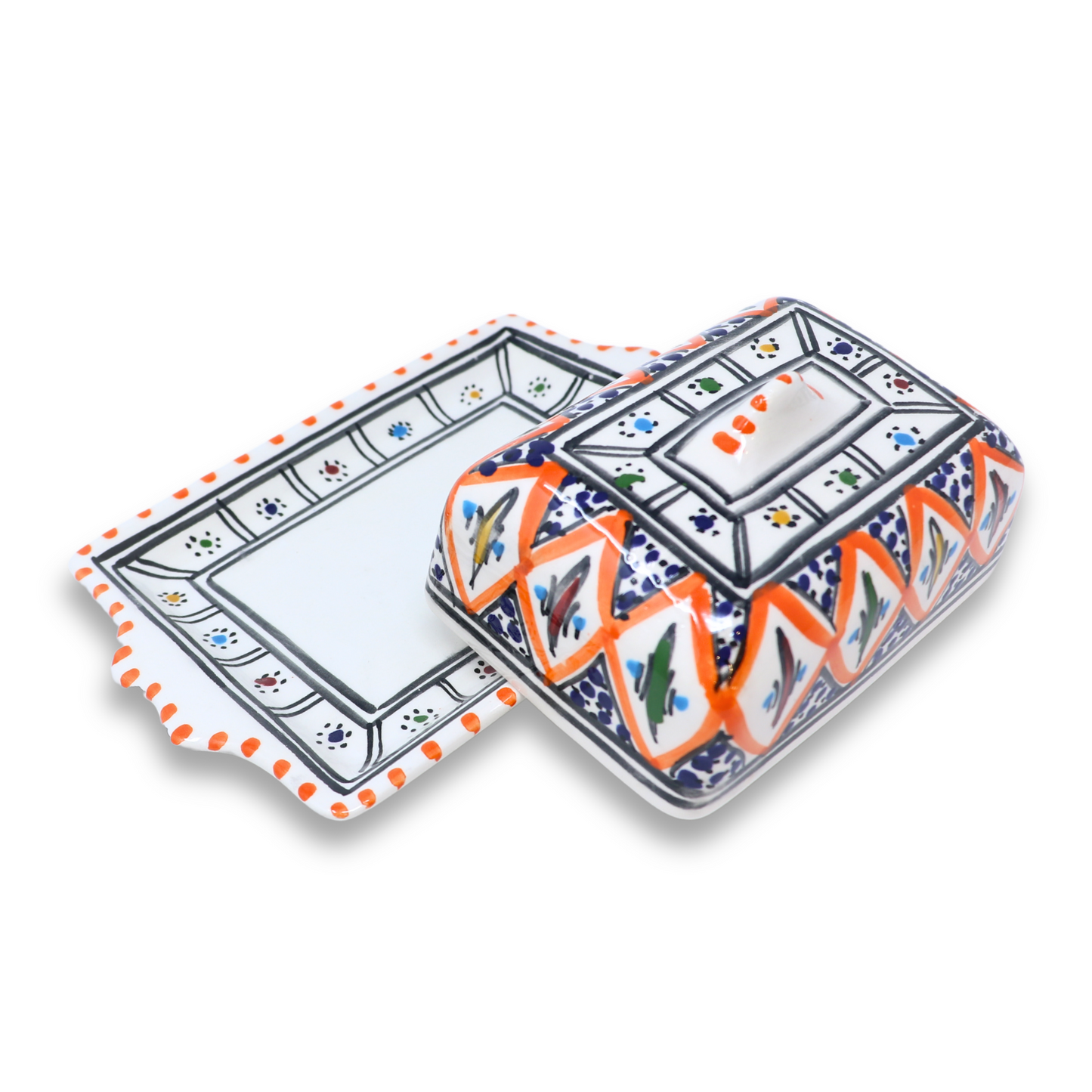 Handmade Ceramic Butter Dish, 19 cm