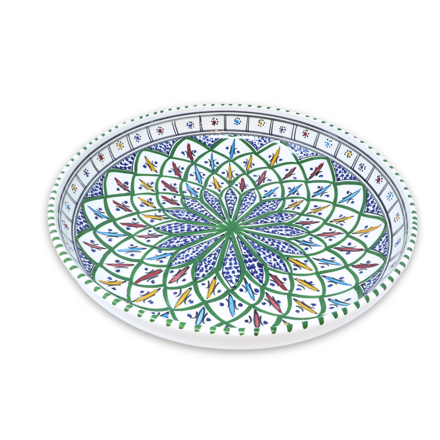 Handmade Ceramic Flat Bowl, 30 cm