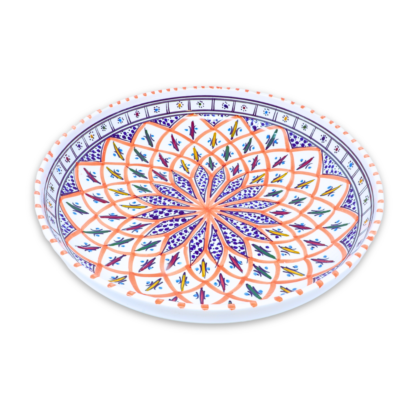 Handmade Ceramic Flat Bowl, 30 cm