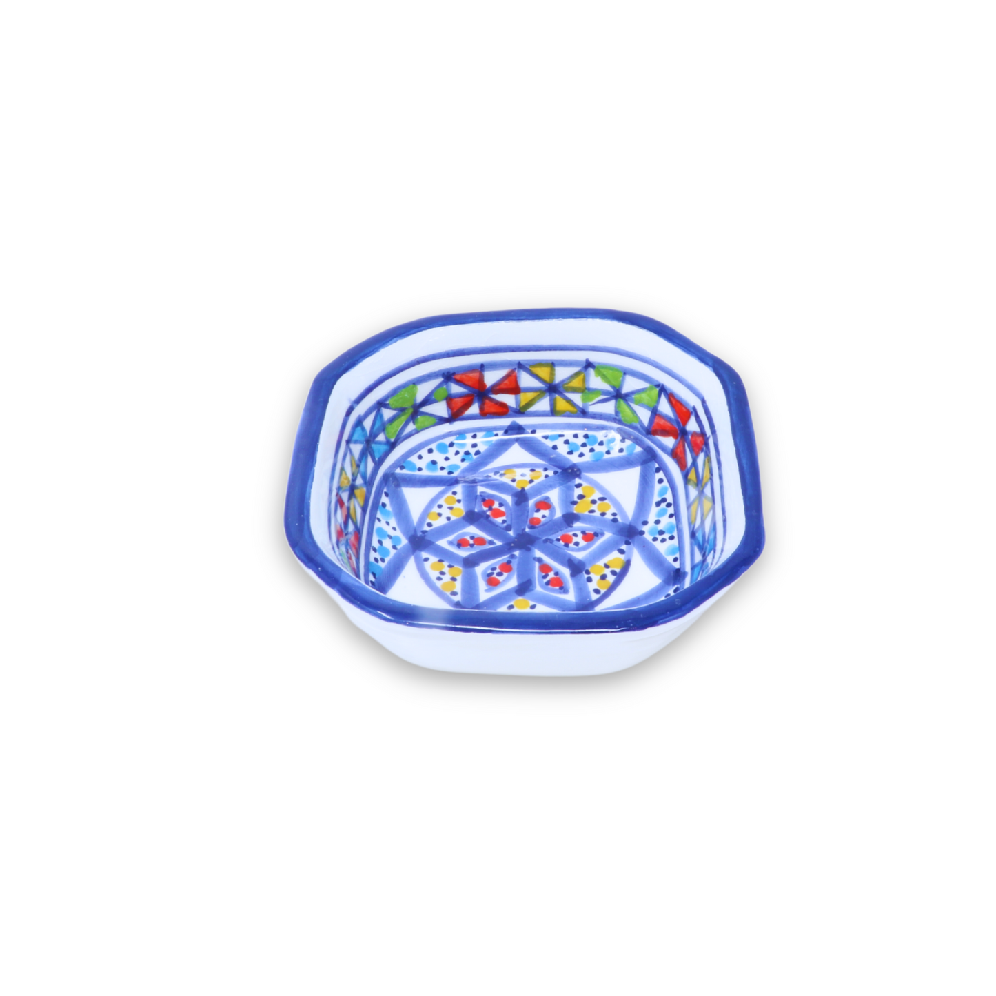 Handmade Ceramic Mini Octagonal Bowl, 10 cm