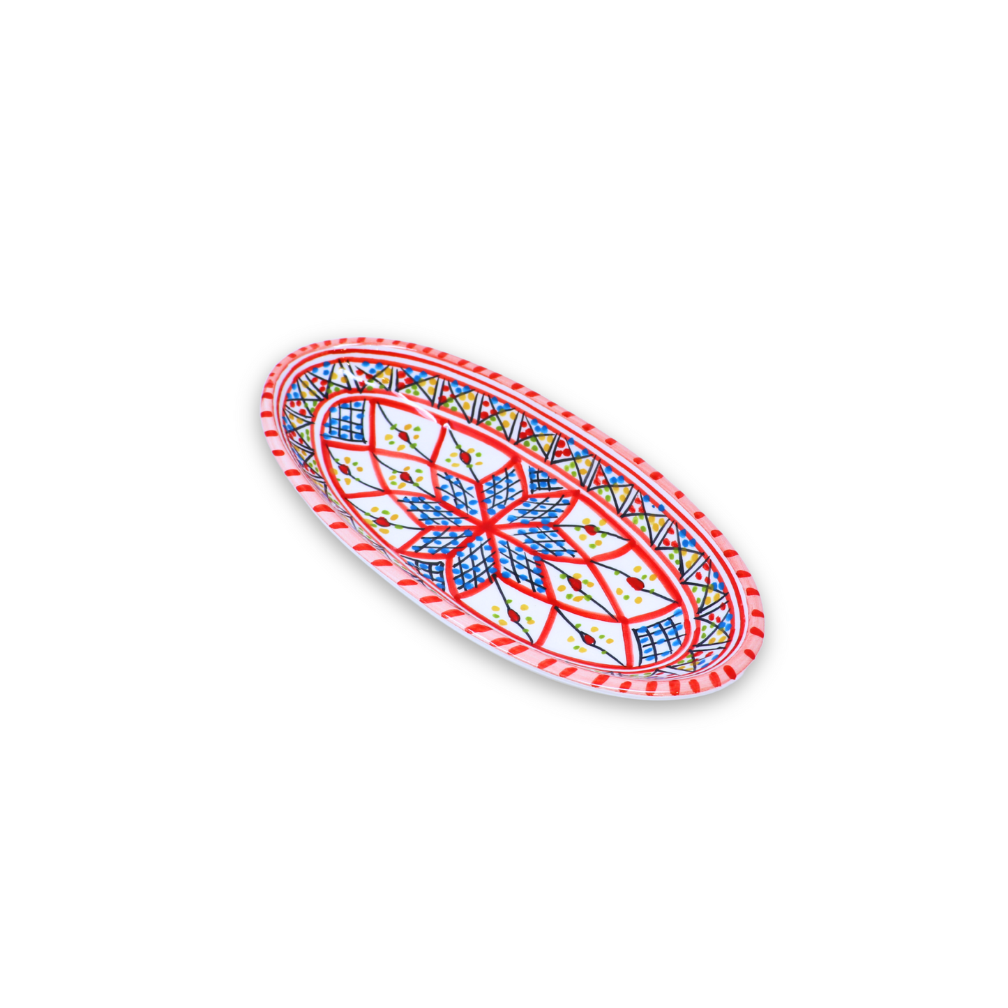 Handmade Ceramic Oval Platter, 20 cm