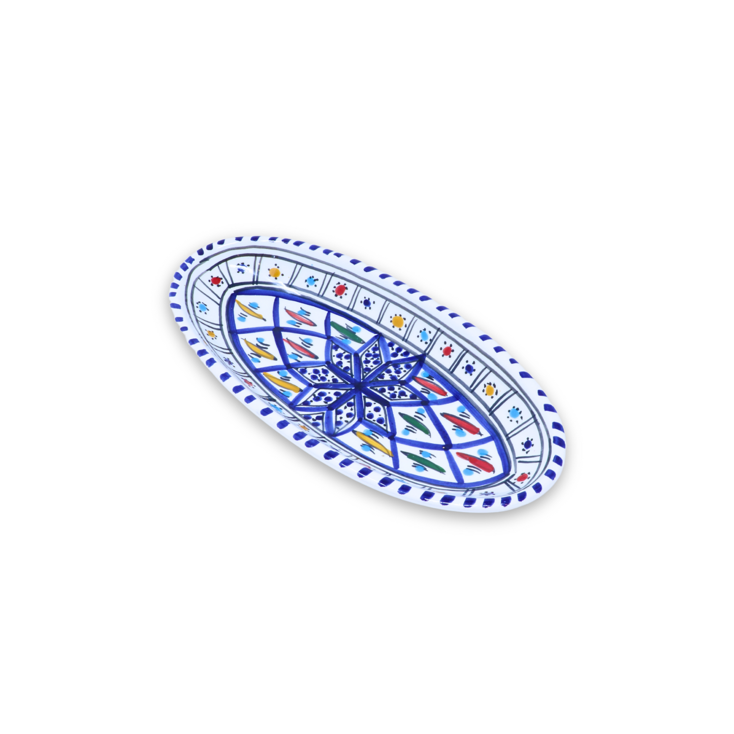Handmade Ceramic Oval Platter, 20 cm