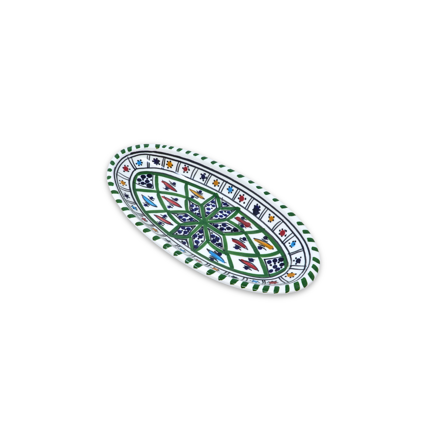Handmade Ceramic Oval Platter, 20 cm
