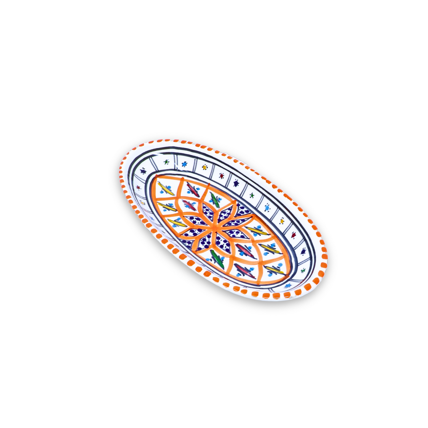 Handmade Ceramic Oval Platter, 20 cm