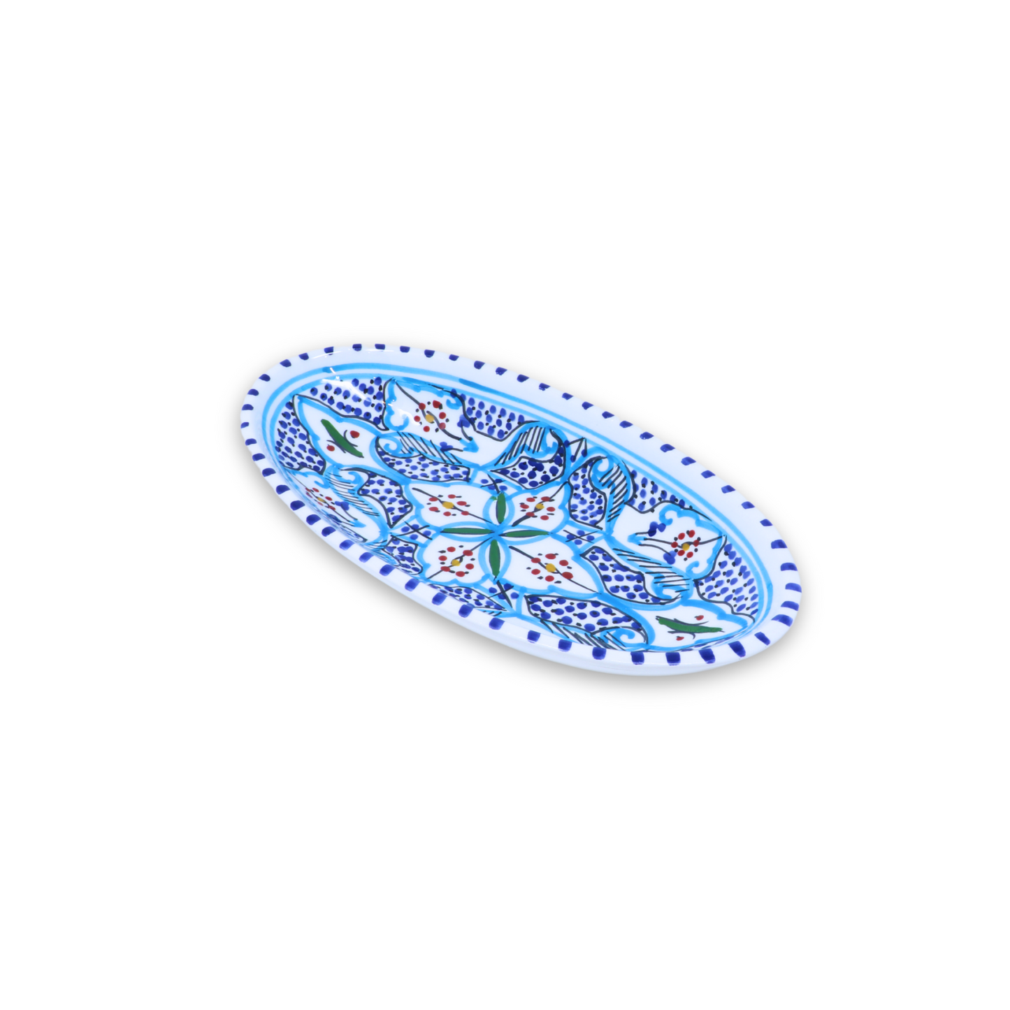 Handmade Ceramic Oval Platter, 20 cm