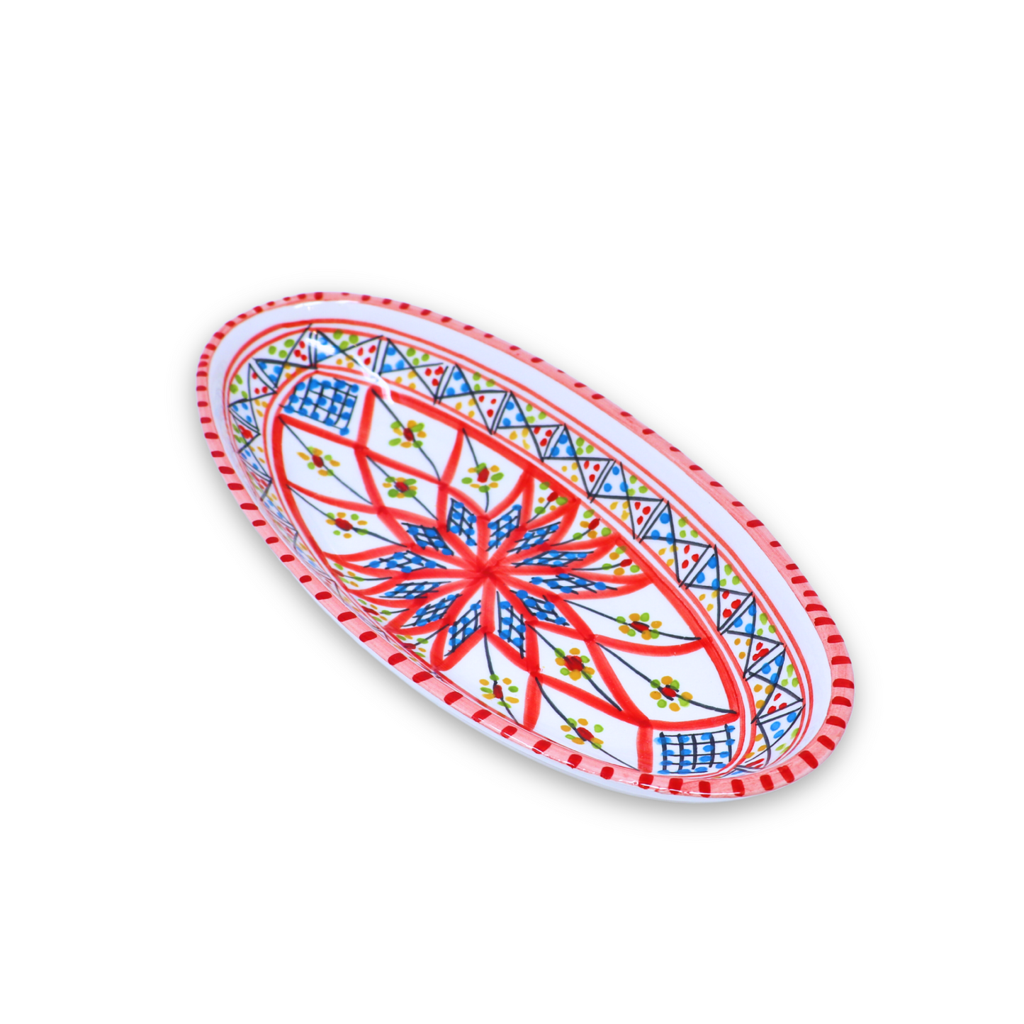 Handmade Ceramic Oval Platter, 30 cm
