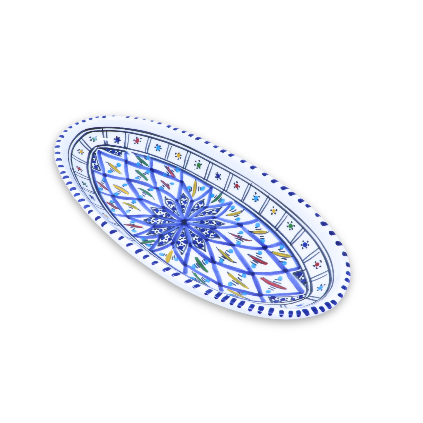Handmade Ceramic Oval Platter, 30 cm
