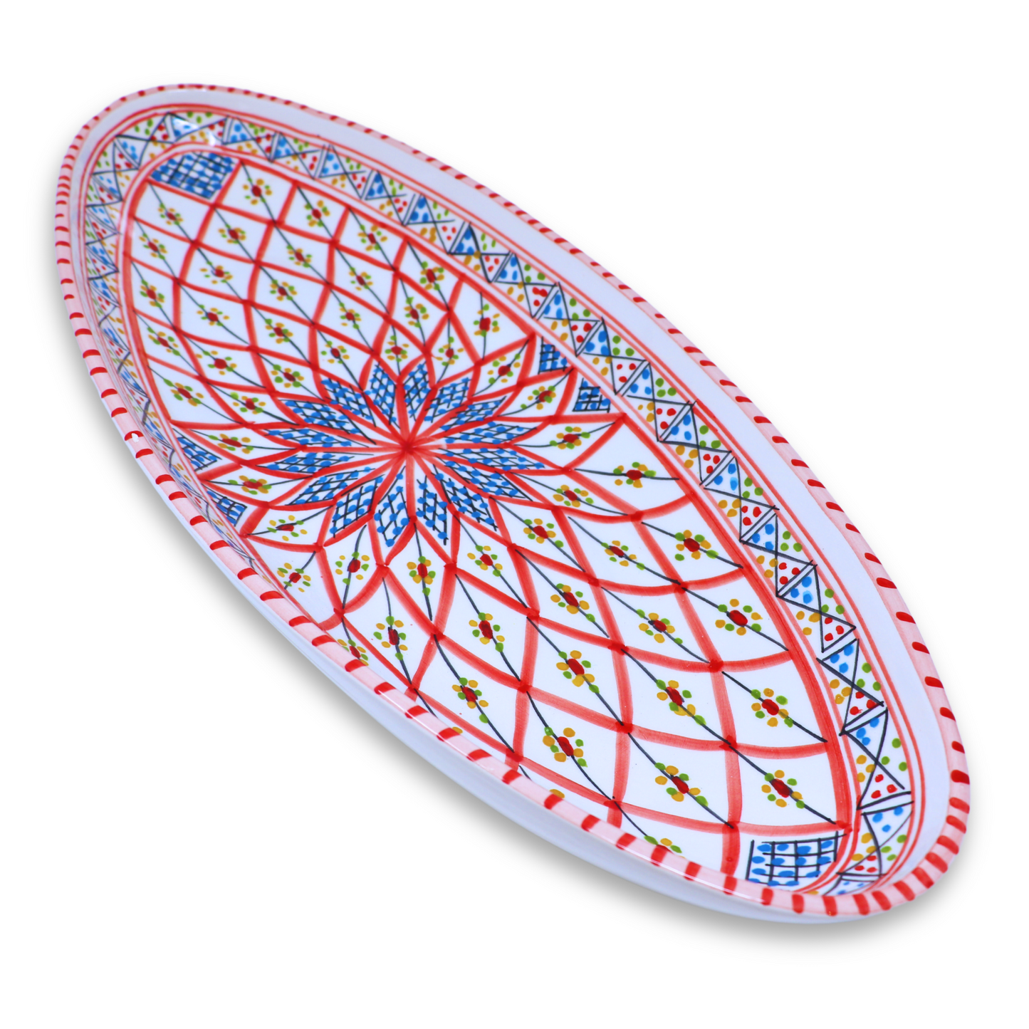 Handmade Ceramic Oval Platter, 50 cm