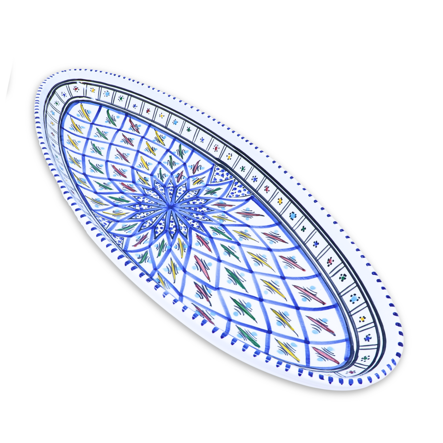 Handmade Ceramic Oval Platter, 50 cm