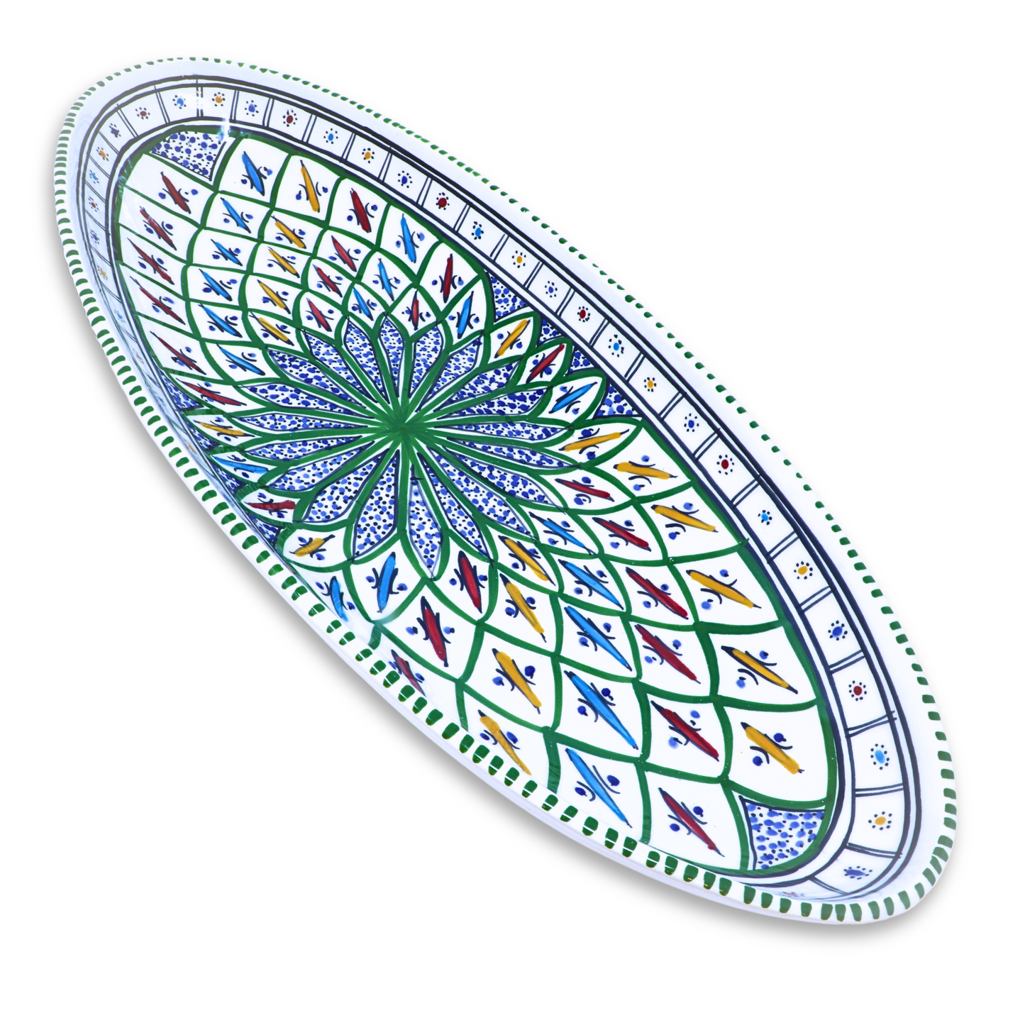 Handmade Ceramic Oval Platter, 50 cm