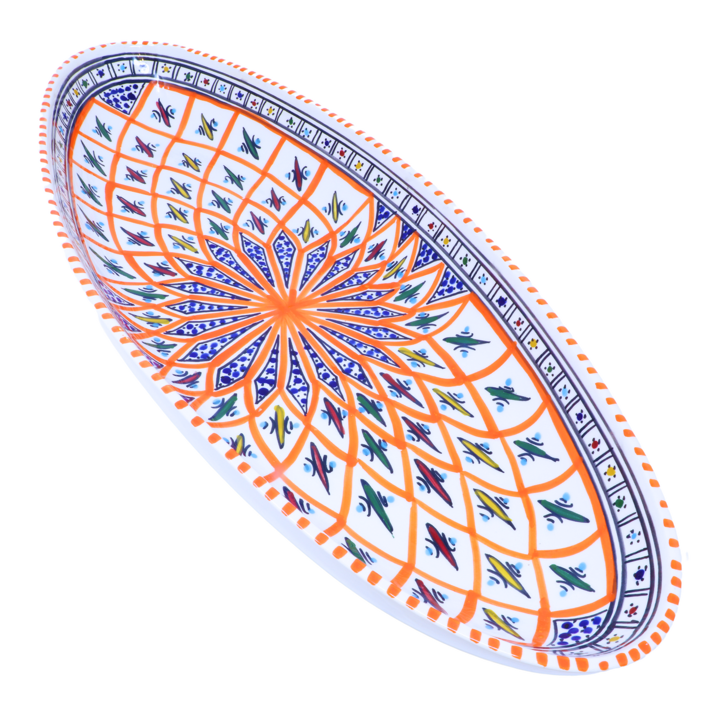 Handmade Ceramic Oval Platter, 50 cm
