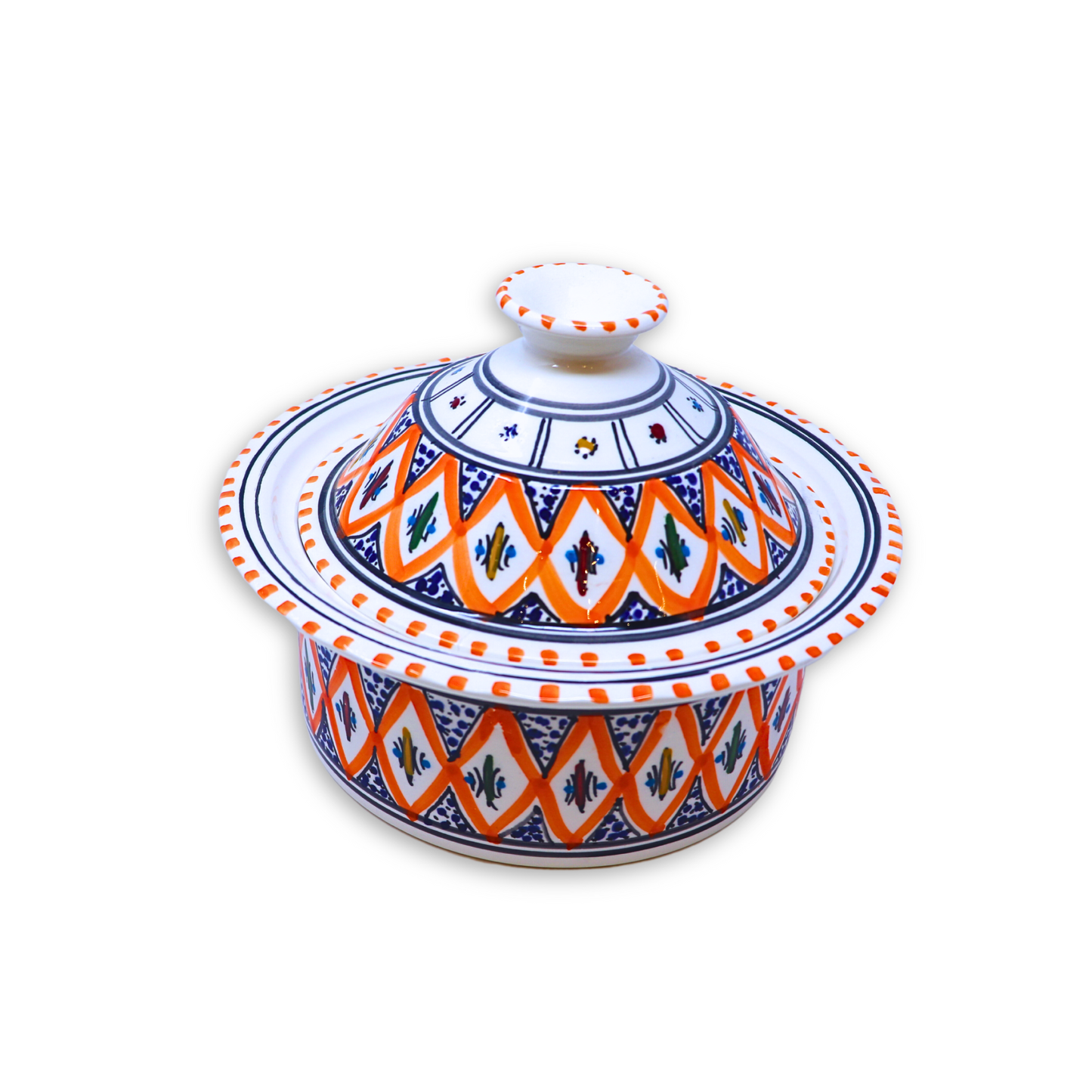 Handmade Ceramic Pot with Lid, 20 cm