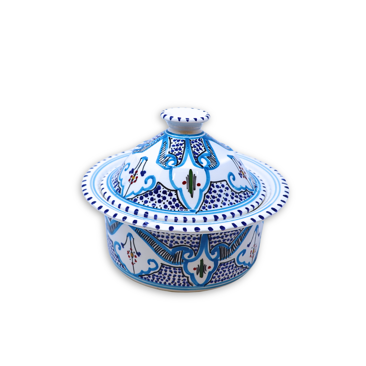Handmade Ceramic Pot with Lid, 20 cm