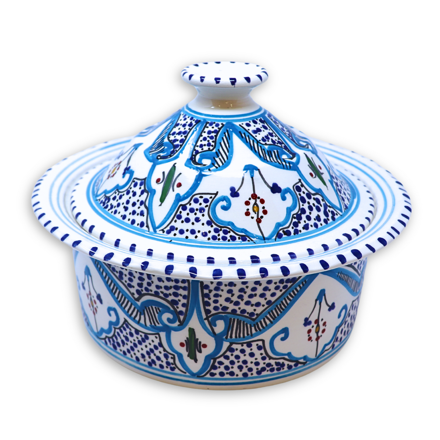 Handmade Ceramic Pot with Lid, 25 cm